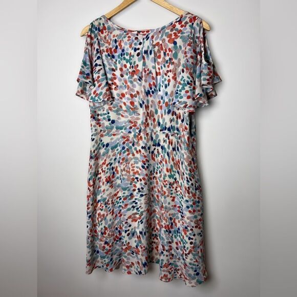 Anthropology Maeve fluttered  watercolor dress size small - Picture 7 of 7